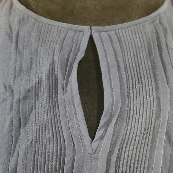 Diane Von Furstenberg Blue Ruffled Cap Sleeve Blouse - Picture 5 of 10